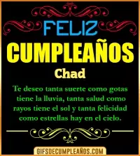 Frases de Cumpleaños Chad